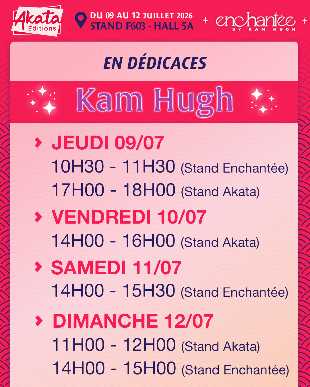 Dédicaces Kam Hugh